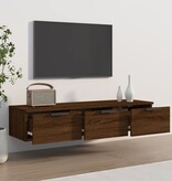 VidaXL Wandkast 102x30x20 cm bewerkt hout bruineikenkleurig