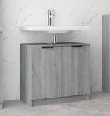 VidaXL Badkamerkast 64,5x33,5x59 cm bewerkt hout grijs sonoma eiken