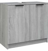 VidaXL Badkamerkast 64,5x33,5x59 cm bewerkt hout grijs sonoma eiken