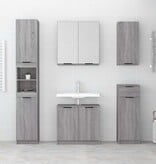 VidaXL Badkamerkast 64,5x33,5x59 cm bewerkt hout grijs sonoma eiken