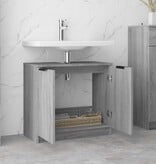 VidaXL Badkamerkast 64,5x33,5x59 cm bewerkt hout grijs sonoma eiken