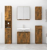 VidaXL Badkamerkast 64,5x33,5x59 cm bewerkt hout gerookt eikenkleurig