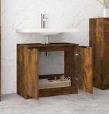 VidaXL Badkamerkast 64,5x33,5x59 cm bewerkt hout gerookt eikenkleurig