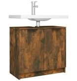 VidaXL Badkamerkast 64,5x33,5x59 cm bewerkt hout gerookt eikenkleurig
