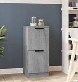VidaXL Dressoir 30x30x70 cm bewerkt hout grijs sonoma eikenkleurig