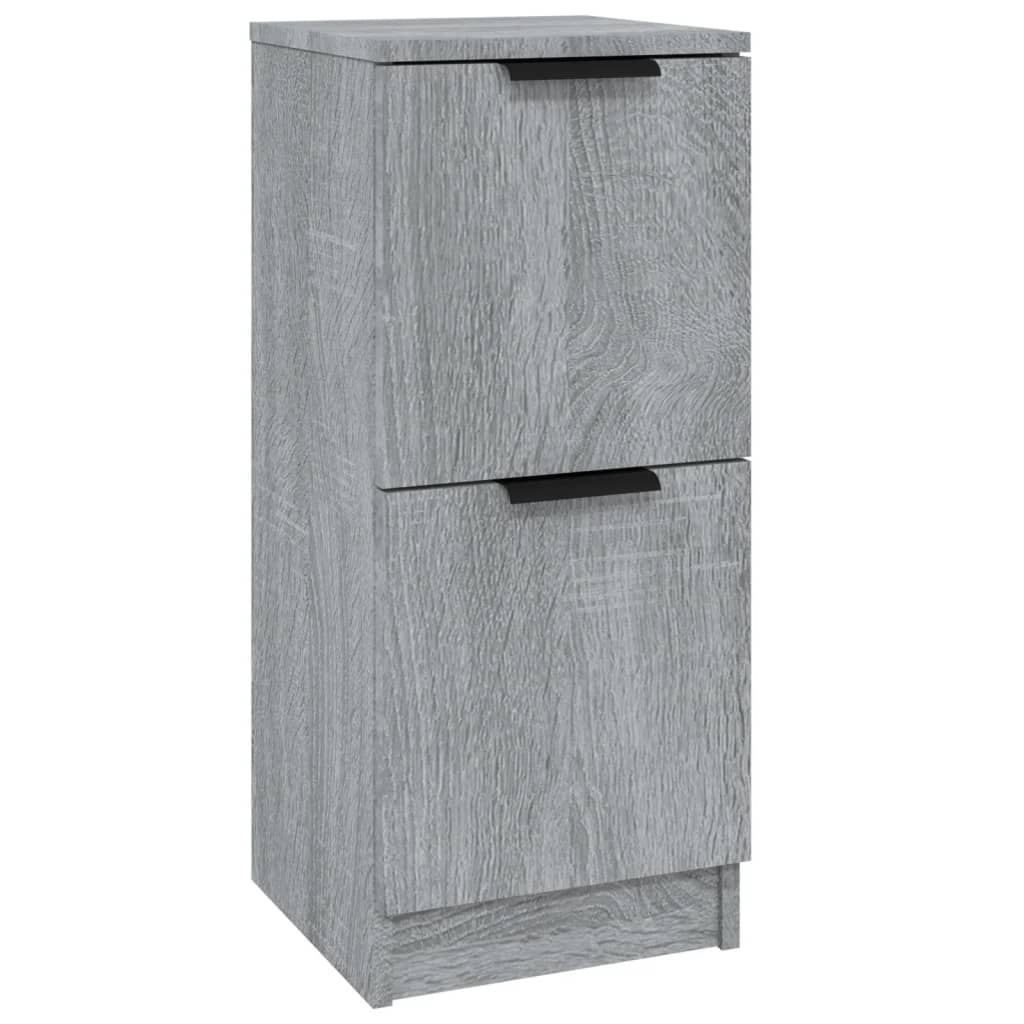 VidaXL Dressoir 30x30x70 cm bewerkt hout grijs sonoma eikenkleurig
