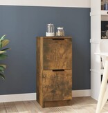 VidaXL Dressoir 30x30x70 cm bewerkt hout gerookt eikenkleurig