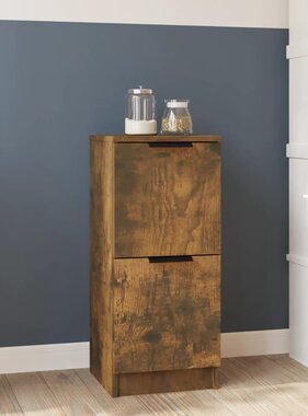 VidaXL Dressoir 30x30x70 cm bewerkt hout gerookt eikenkleurig