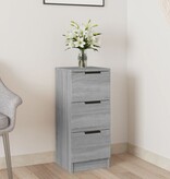 VidaXL Dressoir 30x30x70 cm bewerkt hout grijs sonoma eikenkleurig
