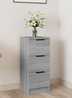 VidaXL Dressoir 30x30x70 cm bewerkt hout grijs sonoma eikenkleurig