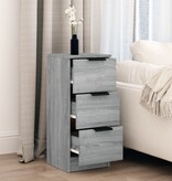 VidaXL Dressoir 30x30x70 cm bewerkt hout grijs sonoma eikenkleurig