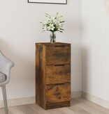 VidaXL Dressoir 30x30x70 cm bewerkt hout gerookt eikenkleurig