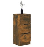 VidaXL Dressoir 30x30x70 cm bewerkt hout gerookt eikenkleurig