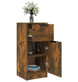 VidaXL Dressoir 30x30x70 cm bewerkt hout gerookt eikenkleurig