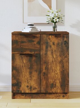 VidaXL Dressoir 60x30x70 cm bewerkt hout gerookt eikenkleurig