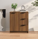 VidaXL Dressoir 60x30x70 cm bewerkt hout bruin eikenkleur