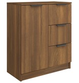 VidaXL Dressoir 60x30x70 cm bewerkt hout bruin eikenkleur