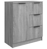 VidaXL Dressoir 60x30x70 cm bewerkt hout grijs sonoma eiken