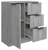 VidaXL Dressoir 60x30x70 cm bewerkt hout grijs sonoma eiken