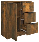 VidaXL Dressoir 60x30x70 cm bewerkt hout gerookt eikenkleurig
