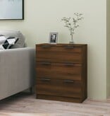 VidaXL Dressoir 60x30x70 cm bewerkt hout bruin eikenkleur