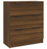 VidaXL Dressoir 60x30x70 cm bewerkt hout bruin eikenkleur