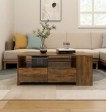 VidaXL Salontafel 102x55x42 cm bewerkt hout gerookt eikenkleurig