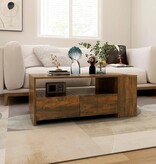 VidaXL Salontafel 102x55x42 cm bewerkt hout gerookt eikenkleurig