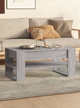 VidaXL Salontafel 102x55x45 cm bewerkt hout grijs sonoma eikenkleurig
