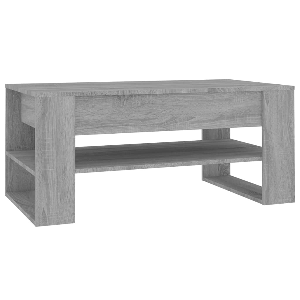 VidaXL Salontafel 102x55x45 cm bewerkt hout grijs sonoma eikenkleurig