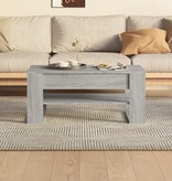 VidaXL Salontafel 102x55x45 cm bewerkt hout grijs sonoma eikenkleurig