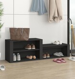 VidaXL Schoenenkast 150x35x45 cm bewerkt hout zwart