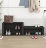 VidaXL Schoenenkast 150x35x45 cm bewerkt hout zwart