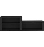 VidaXL Schoenenkast 150x35x45 cm bewerkt hout zwart