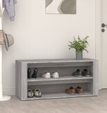 VidaXL Schoenenrek 100x35x45 cm bewerkt hout grijs sonoma eikenkleur