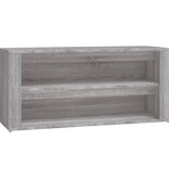 VidaXL Schoenenrek 100x35x45 cm bewerkt hout grijs sonoma eikenkleur