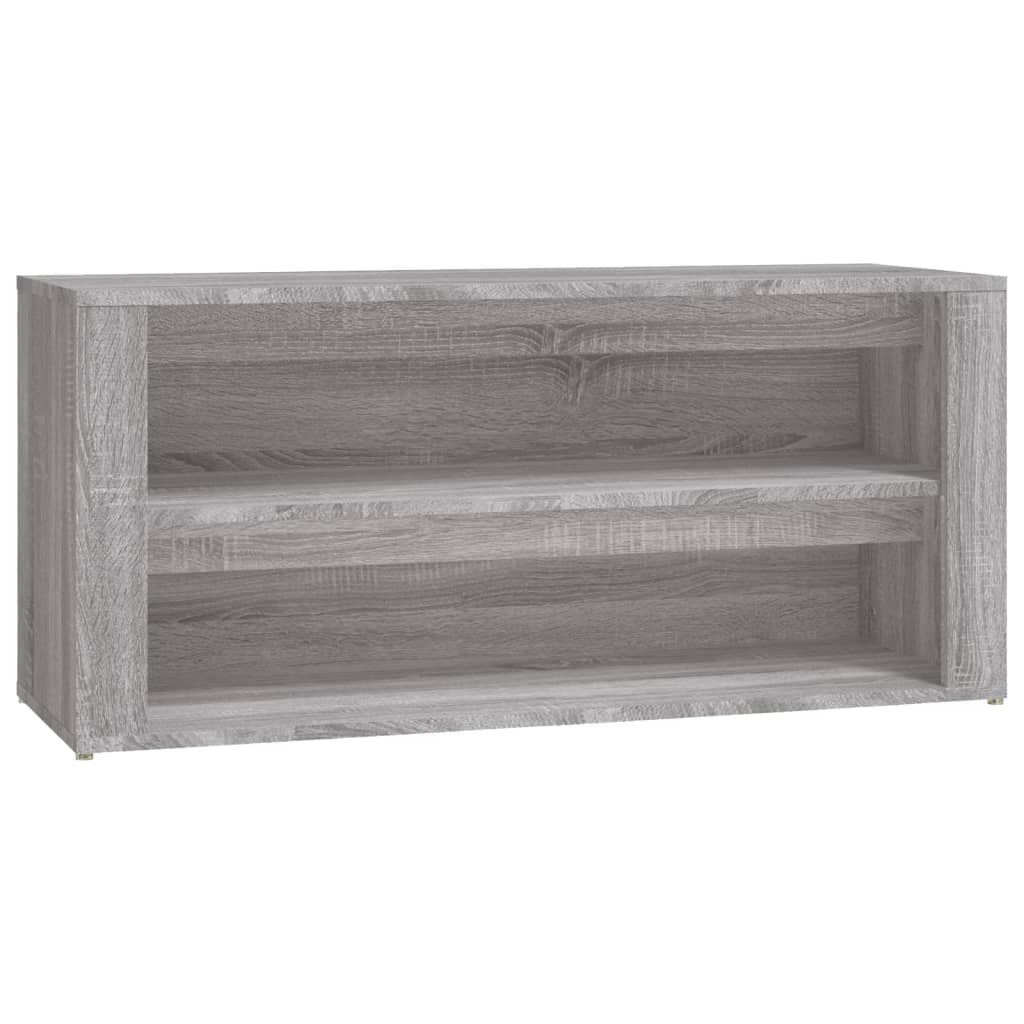 VidaXL Schoenenrek 100x35x45 cm bewerkt hout grijs sonoma eikenkleur