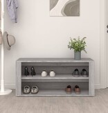 VidaXL Schoenenrek 100x35x45 cm bewerkt hout grijs sonoma eikenkleur