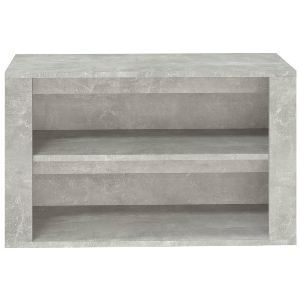 VidaXL Schoenenkast 75x35x45 cm bewerkt hout betongrijs
