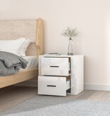 VidaXL Nachtkastje wandgemonteerd 50x36x47 cm hoogglans wit