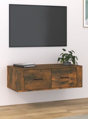 VidaXL Tv-hangmeubel 80x36x25 cm bewerkt hout gerookt eikenkleurig