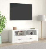 VidaXL Tv-meubel 100x35x40 cm bewerkt hout hoogglans wit