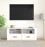 VidaXL Tv-meubel 100x35x40 cm bewerkt hout hoogglans wit