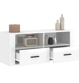 VidaXL Tv-meubel 100x35x40 cm bewerkt hout hoogglans wit