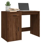 VidaXL Bureau 100x49x75 cm bewerkt hout bruin eikenkleur