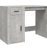VidaXL Bureau 100x49x75 cm bewerkt hout betongrijs