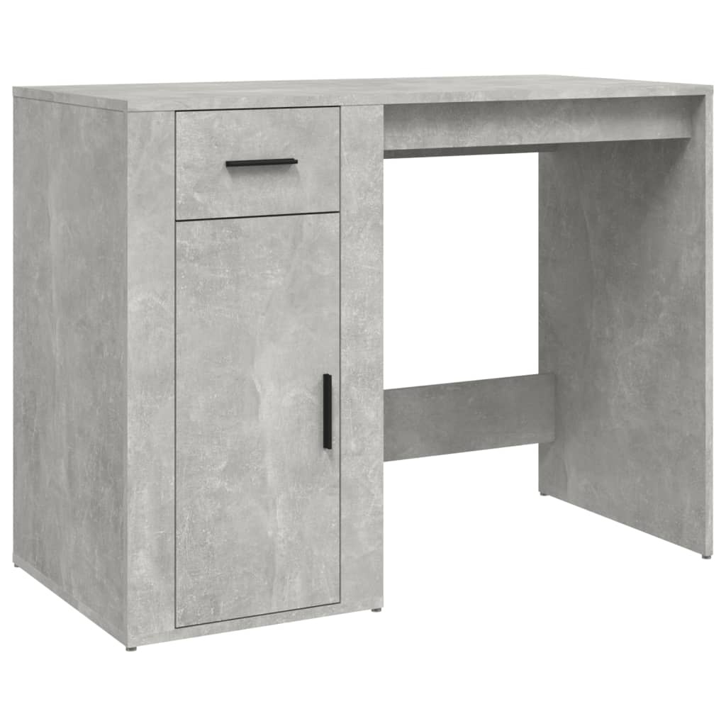 VidaXL Bureau 100x49x75 cm bewerkt hout betongrijs