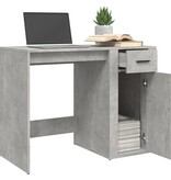 VidaXL Bureau 100x49x75 cm bewerkt hout betongrijs