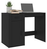 VidaXL Bureau 100x49x75 cm bewerkt hout zwart