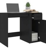 VidaXL Bureau 100x49x75 cm bewerkt hout zwart